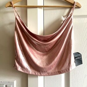 Forever 21 Rose Metallic Cowl Neck Cami Night Top Camisole Size S